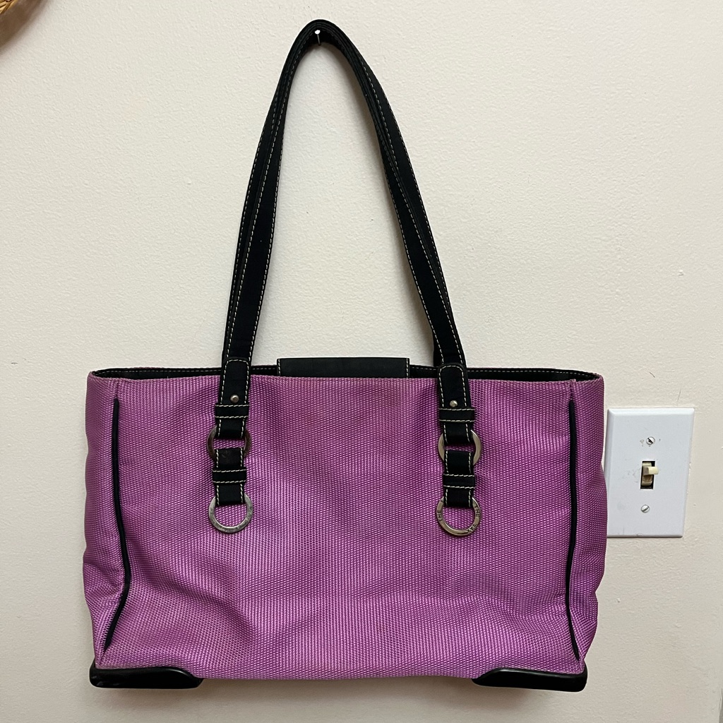 The Sak Purple And Black Tote Bag